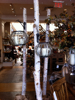 Birch Log Decorations at Pottery Barn