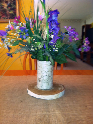 Custom Birch Bark Flower Vase